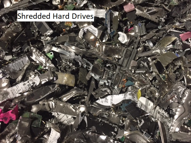 A blue hard drive shredder.Hard drive shredding is still essential for good data risk management.