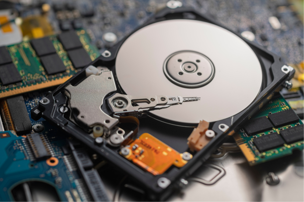 Proper destruction of hard drives like these are essential for data breach prevention